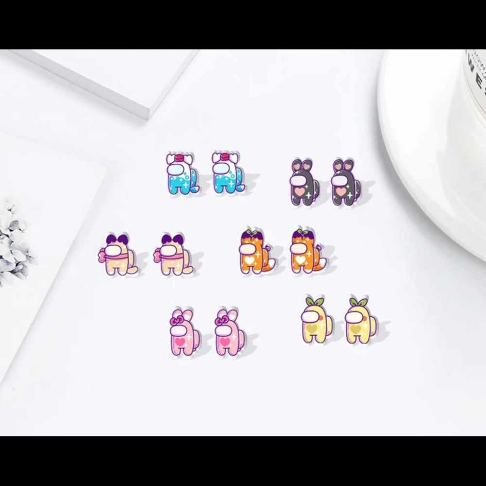Cute among us stud acrylic earrings